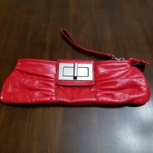 Express Red Clutch with Wristlet